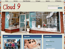 Tablet Screenshot of cloud9dayspa.com